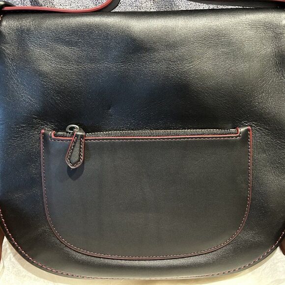 Coach 75th Anniversary Saddle Bag Black/Red 9170/37200 NWT - Picture 3 of 7